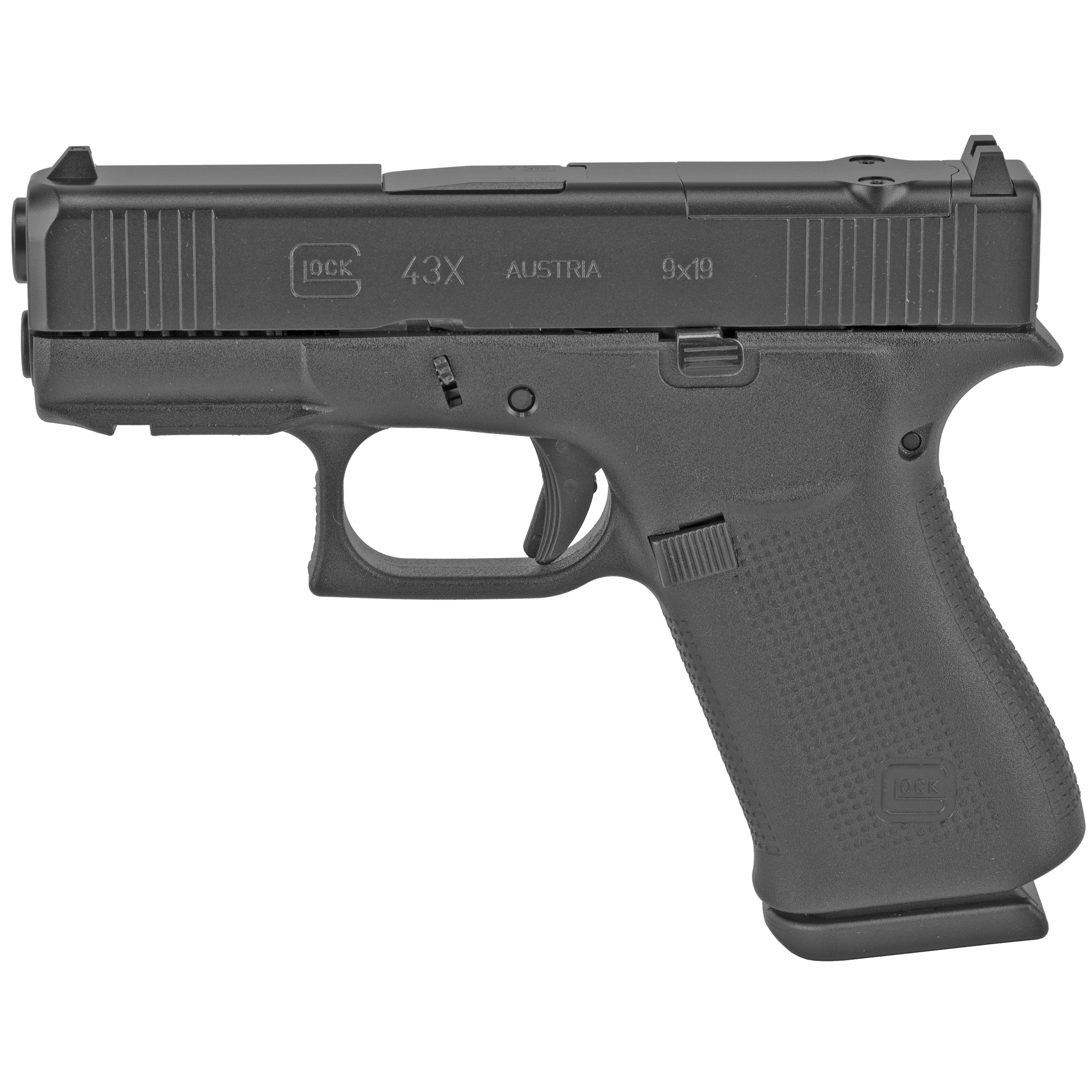 Glock Blue Label 43X MOS Compact 9mm Handgun - Fixed Sights - 10 Round - Black PX4350202FRMOS - Image 2