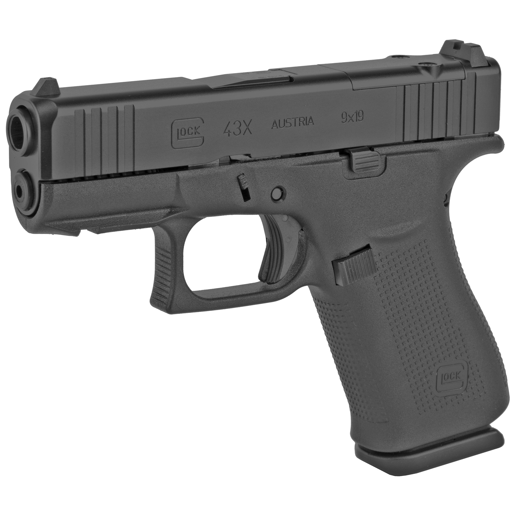 Glock Blue Label 43X MOS Compact 9mm Handgun - Fixed Sights - 10 Round - Black PX4350202FRMOS - Image 3