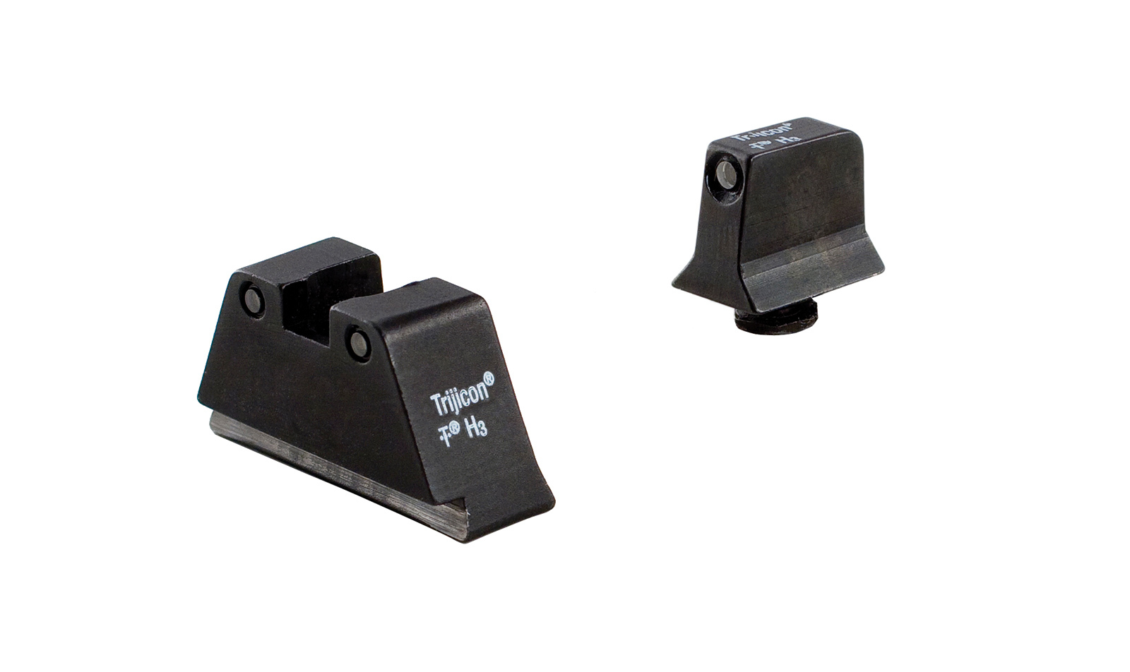 Trijicon Bright & Tough Suppressor Height Night Sights - Glock 17/19/22/23/26/27/31/32/33/34/35/37/38/39 - Black - Tritium Front/Rear