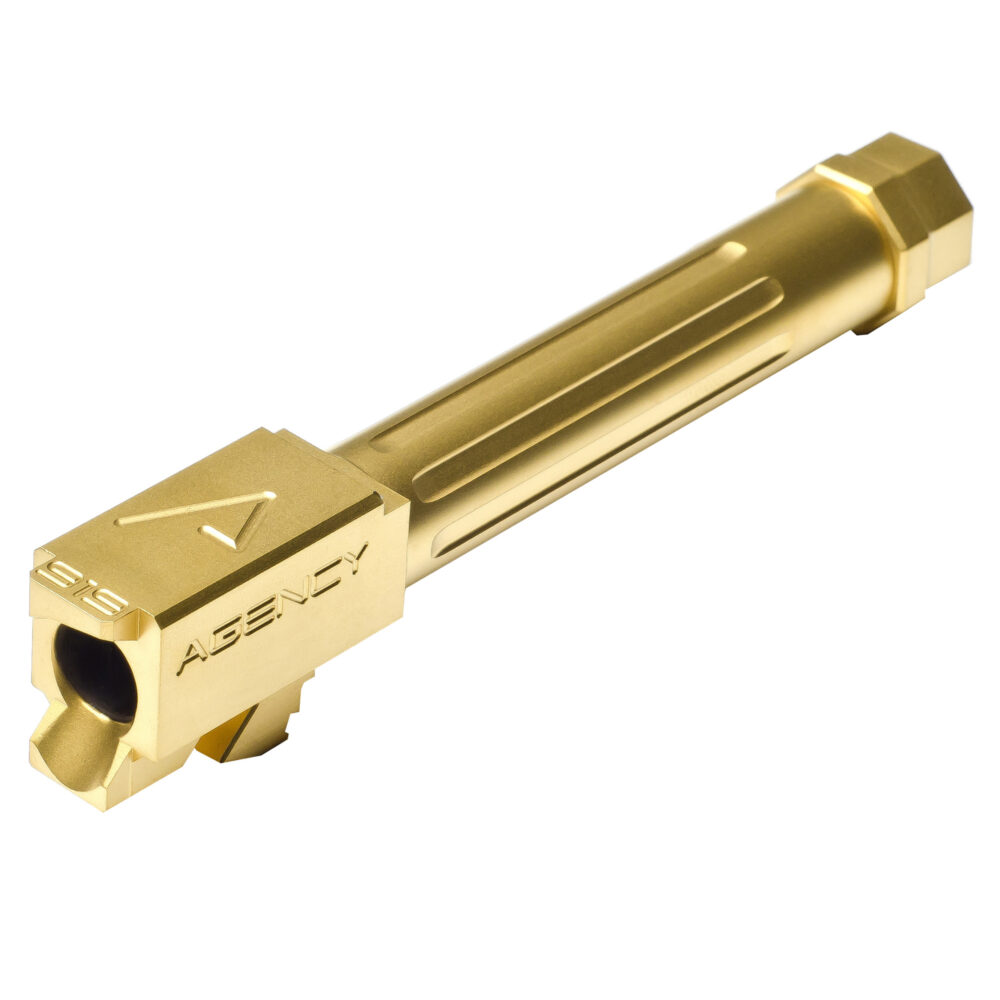 Agency Arms Mid Line Barrel 9MM Titanium Nitride Finish Threaded And Fluted Fits Glock 19