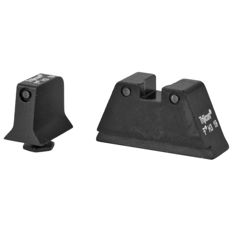 Trijicon Bright & Tough Sight Suppressor Set Black Front/Black Rear with Green Lamps