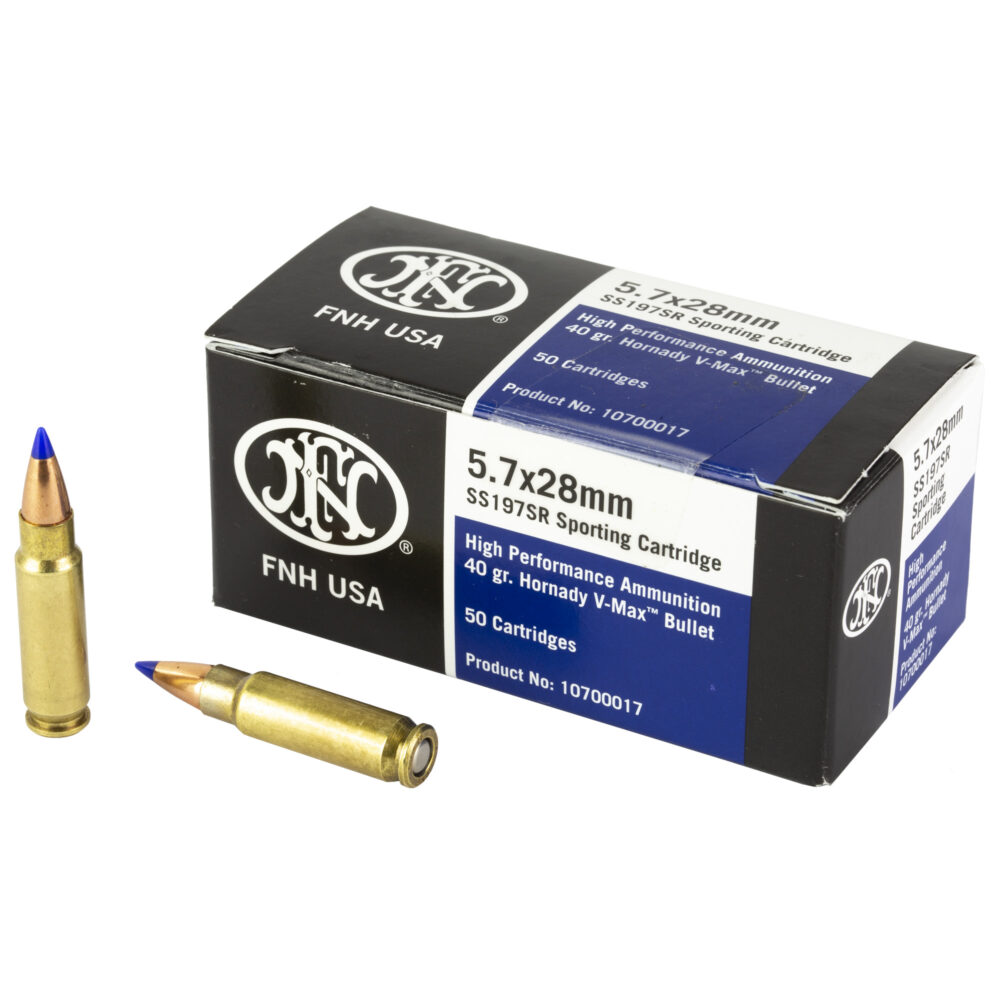 FNH USA 5.7x28 SS197SR High Performance Sporting Ammunition 50 Round Box