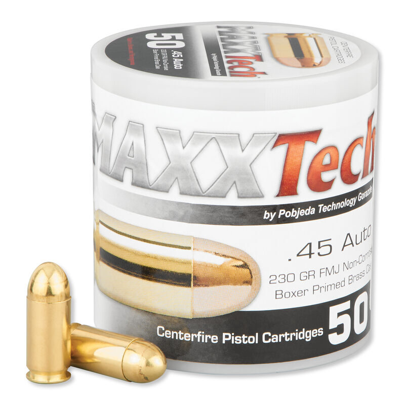 MaxxTech .45 ACP 230gr FMJ 50 Round Cylinder